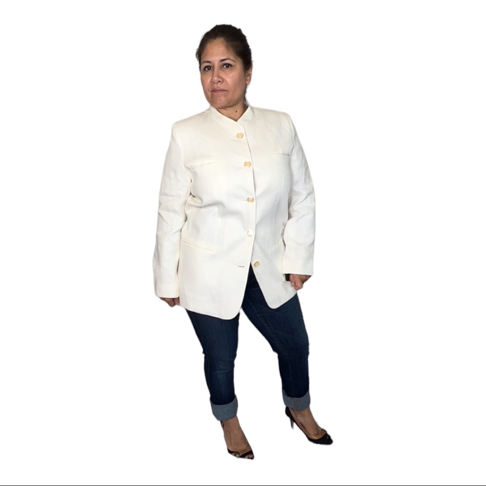 Harvé Benard By Benard Holtzman Vintage Linen Kimono Jacket Made in Ukraine NWT